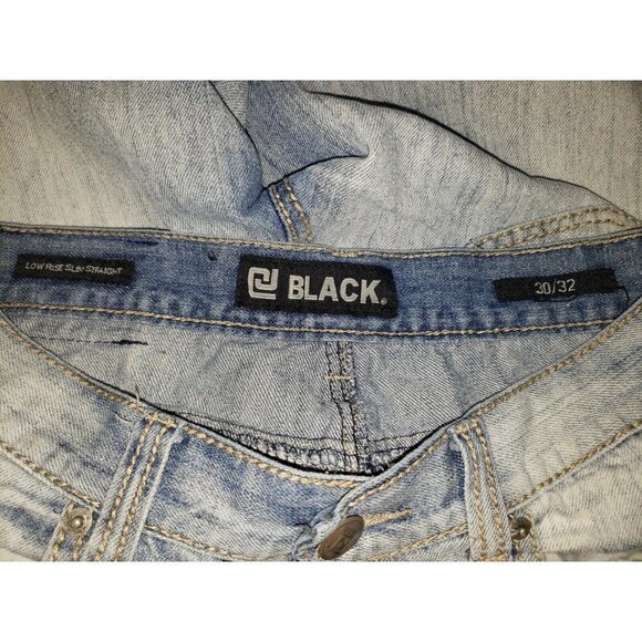 Men's CJ BLACK Jeans Distressed 30X32 Low Rise Slim Straight - Picture 4 of 9